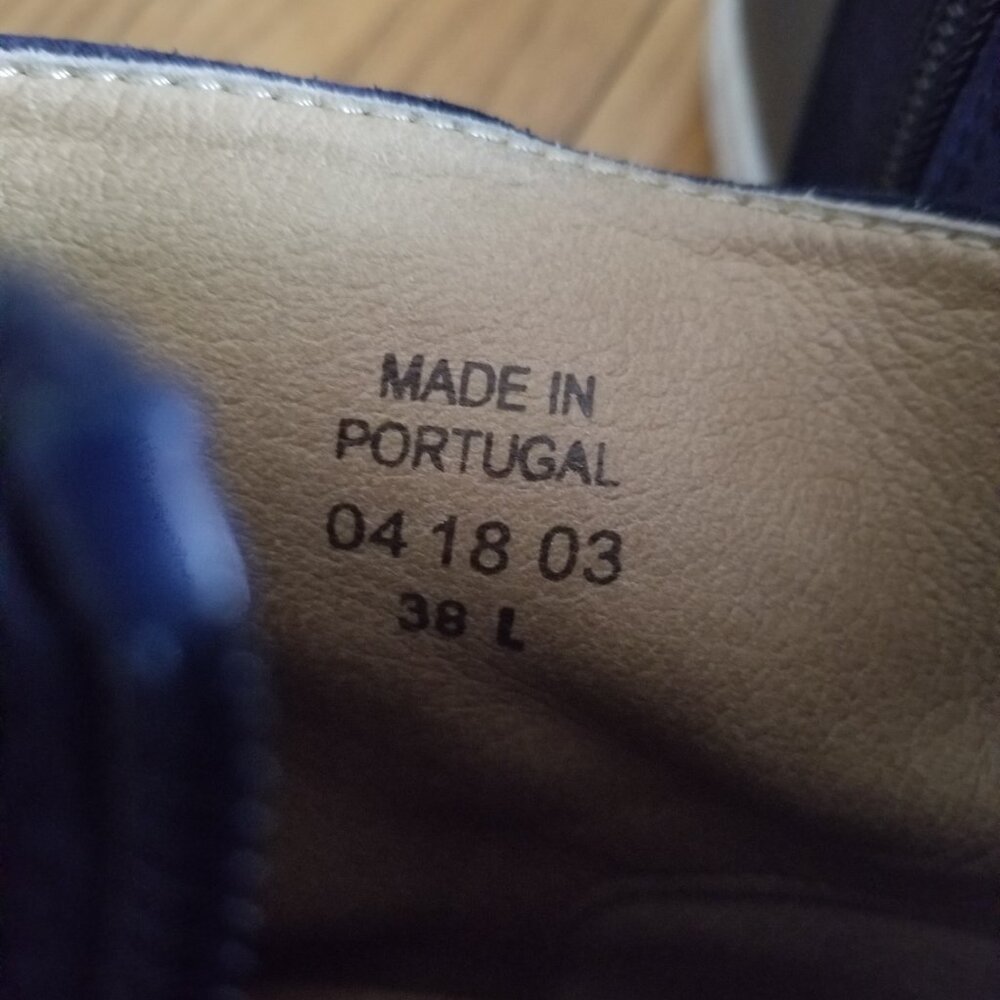 EUC Sz 38 Birkenstock Navy Blue Ankle Boots - Picture 3 of 8